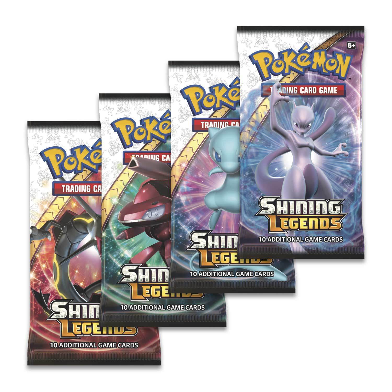 4x Shining Legends Booster Pack Pokemon Cards TCG 1 of ...