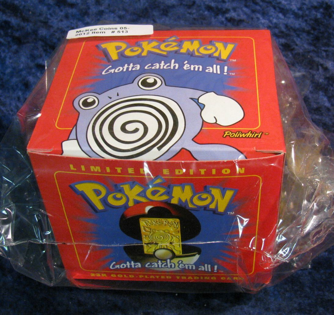 513. Limited Edition Poliwhirl Pokemon 23K Gold