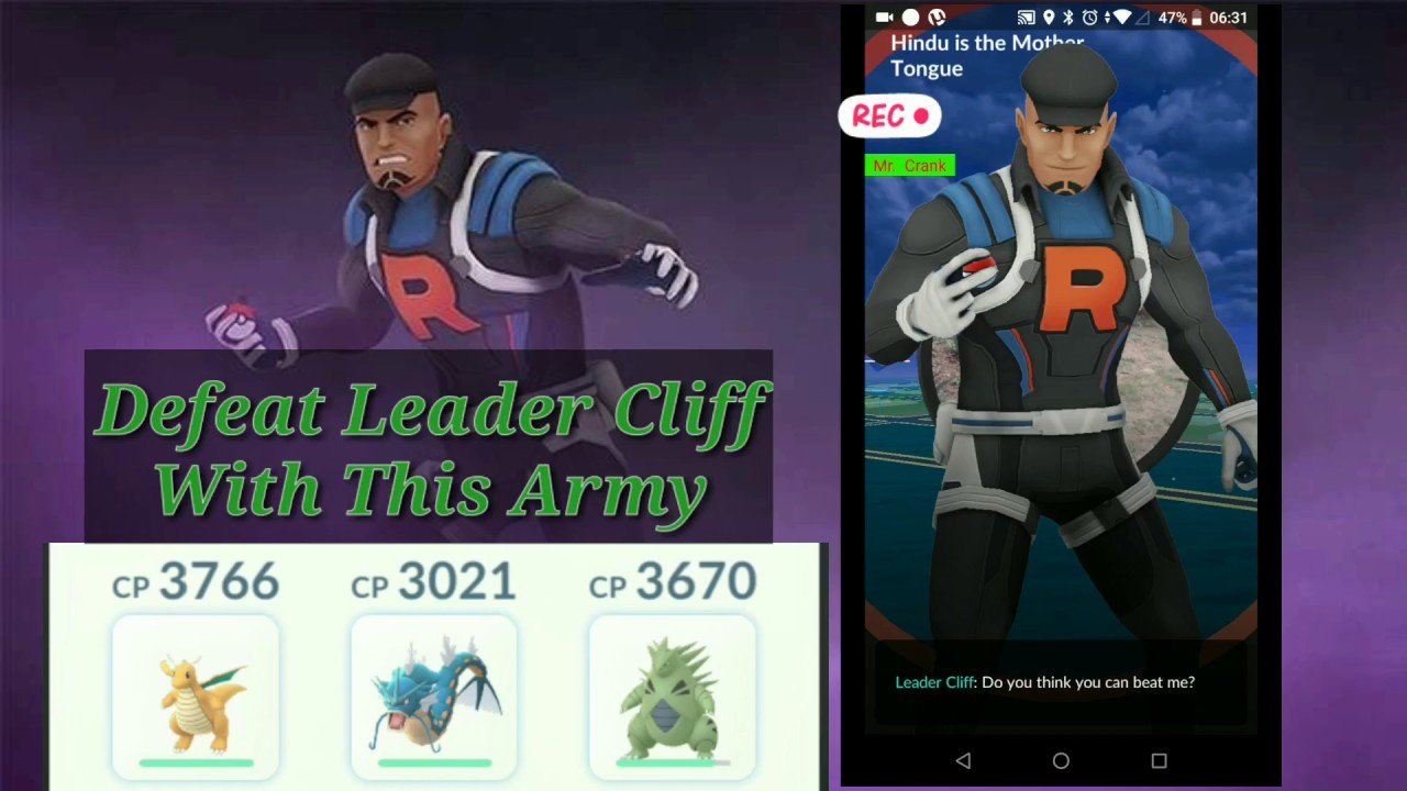 Defeat Leader Cliff in Pokemon Go