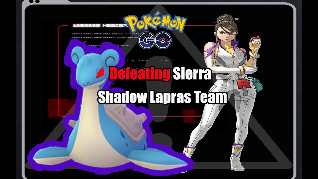 Defeating Sierra Shadow Lapras Team, in Pokemon Go