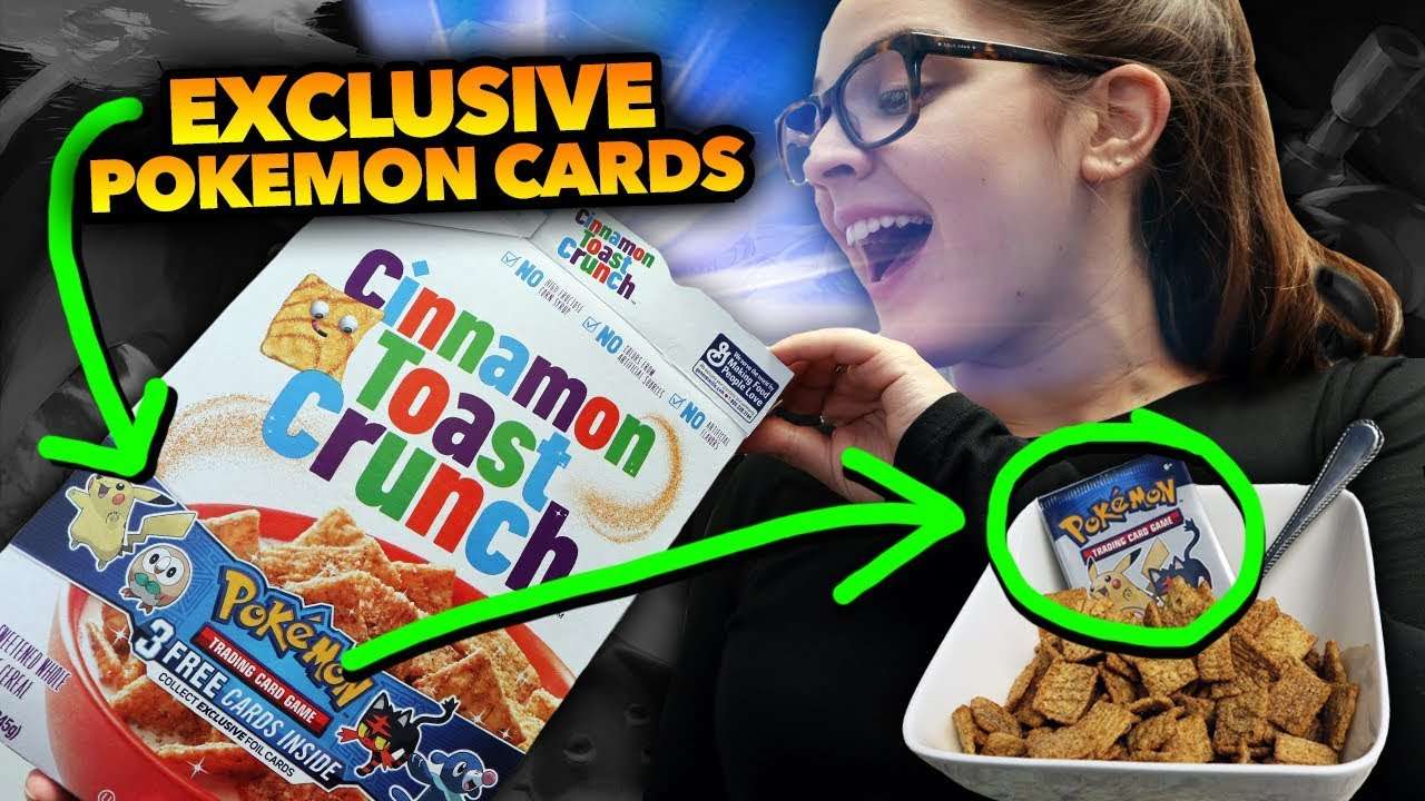 EXCLUSIVE Pokemon Cards in Cereal?! Collect ALL 4 Sun and ...