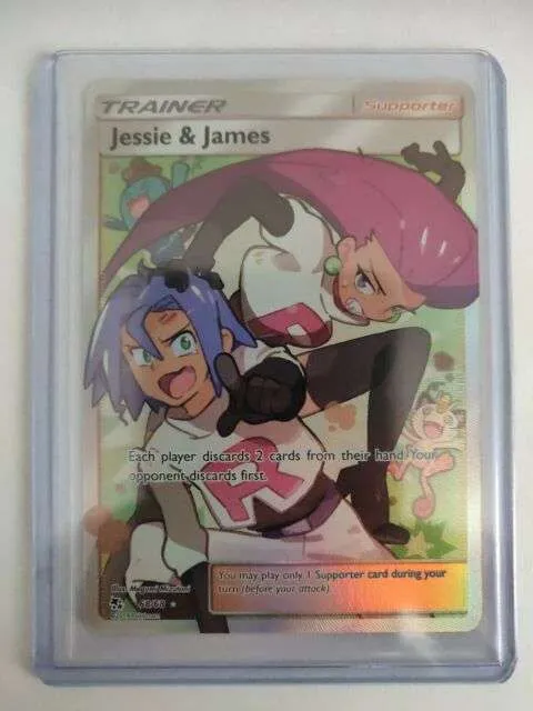 Jessie &  James 68/68 Ultra Rare Full Art Holo Pokemon Card ...