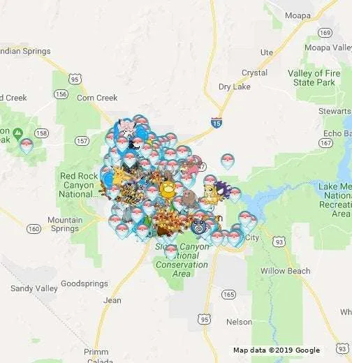 Las Vegas Pokemon GO Map w/Nests,Stops &  Gyms : PoGoVegas