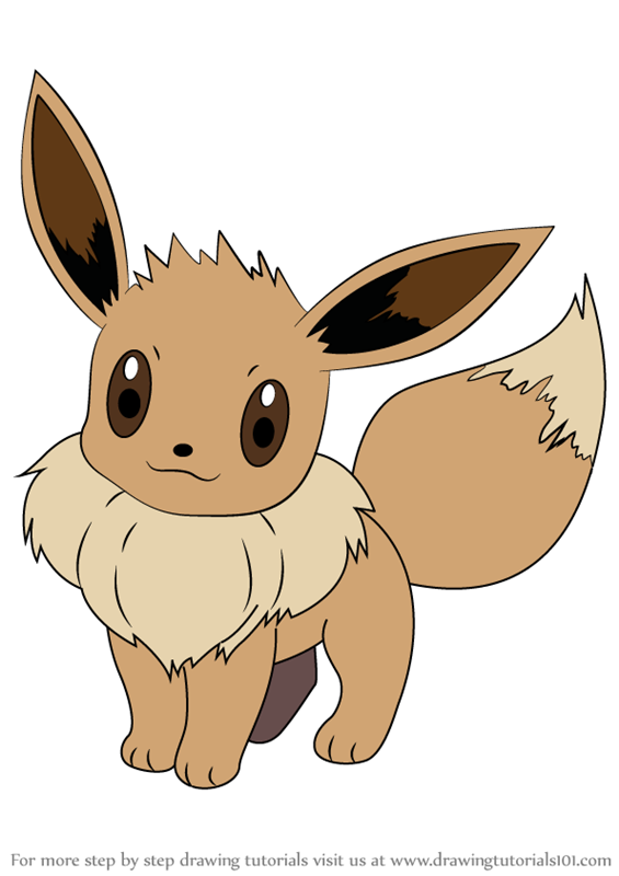 Learn How to Draw Eevee from Pokemon (Pokemon) Step by ...