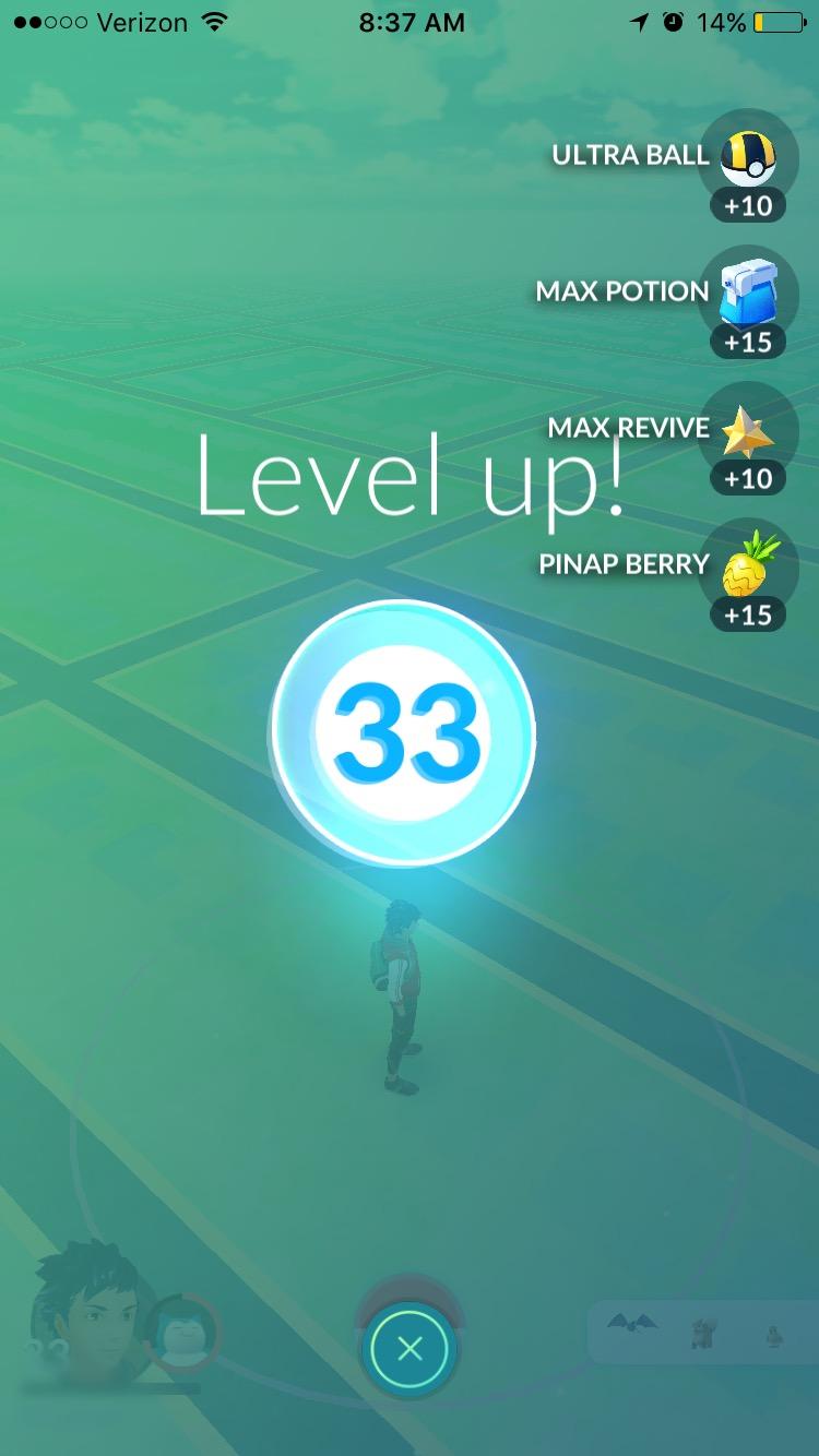 Level 33 rewards : TheSilphRoad