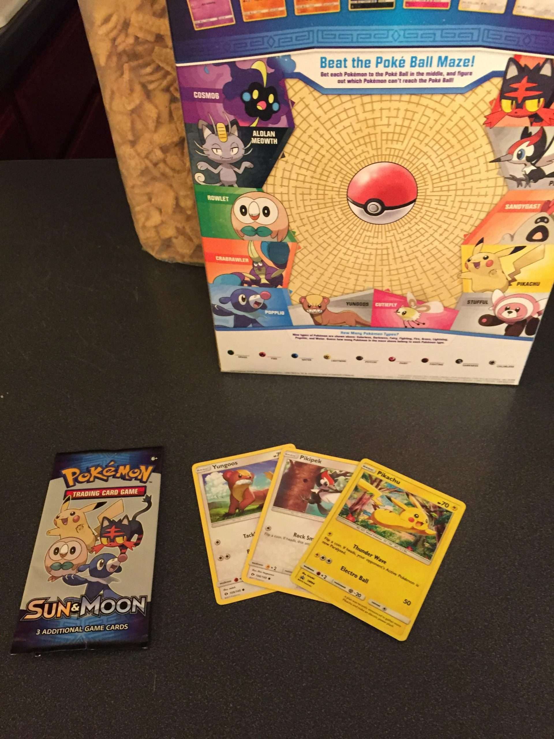My Cinnamon Toast Crunch came with a pack of Pokemon cards in it ...