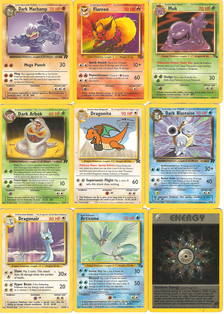 My rare Old Pokemon cards by Rainbowpawsthecutie on DeviantArt