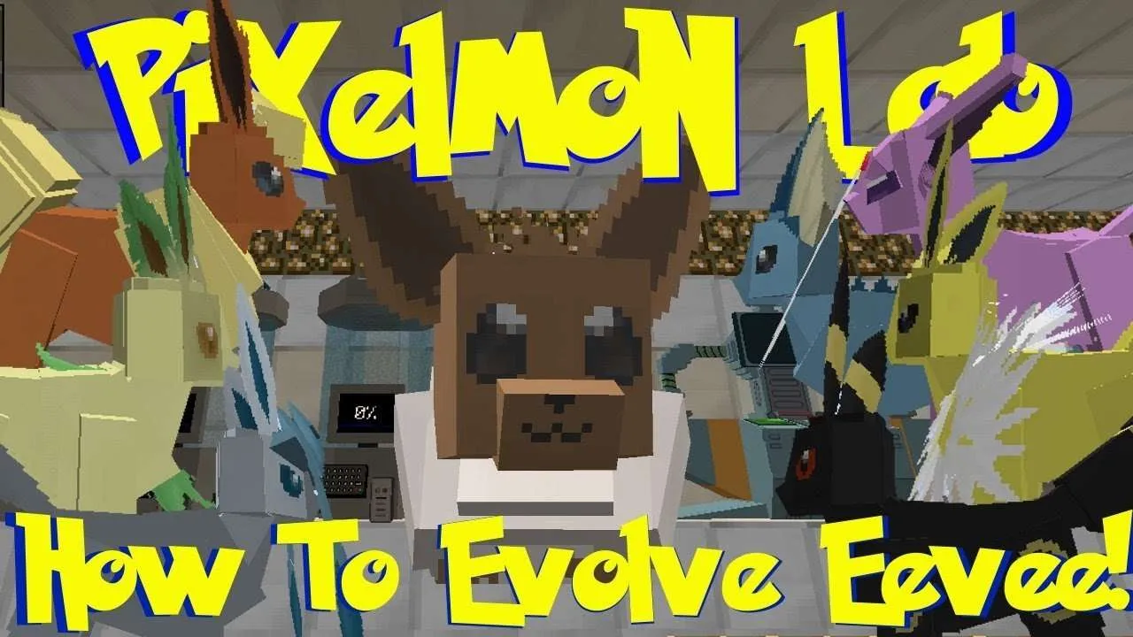 Pixelmon Lab: How To Evolve Eevee Into All Eeveelutions! (Minecraft ...