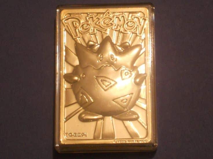 Pokemon 23k Gold Plated Trading Card Togepi Burger King 1999 Nintendo ...