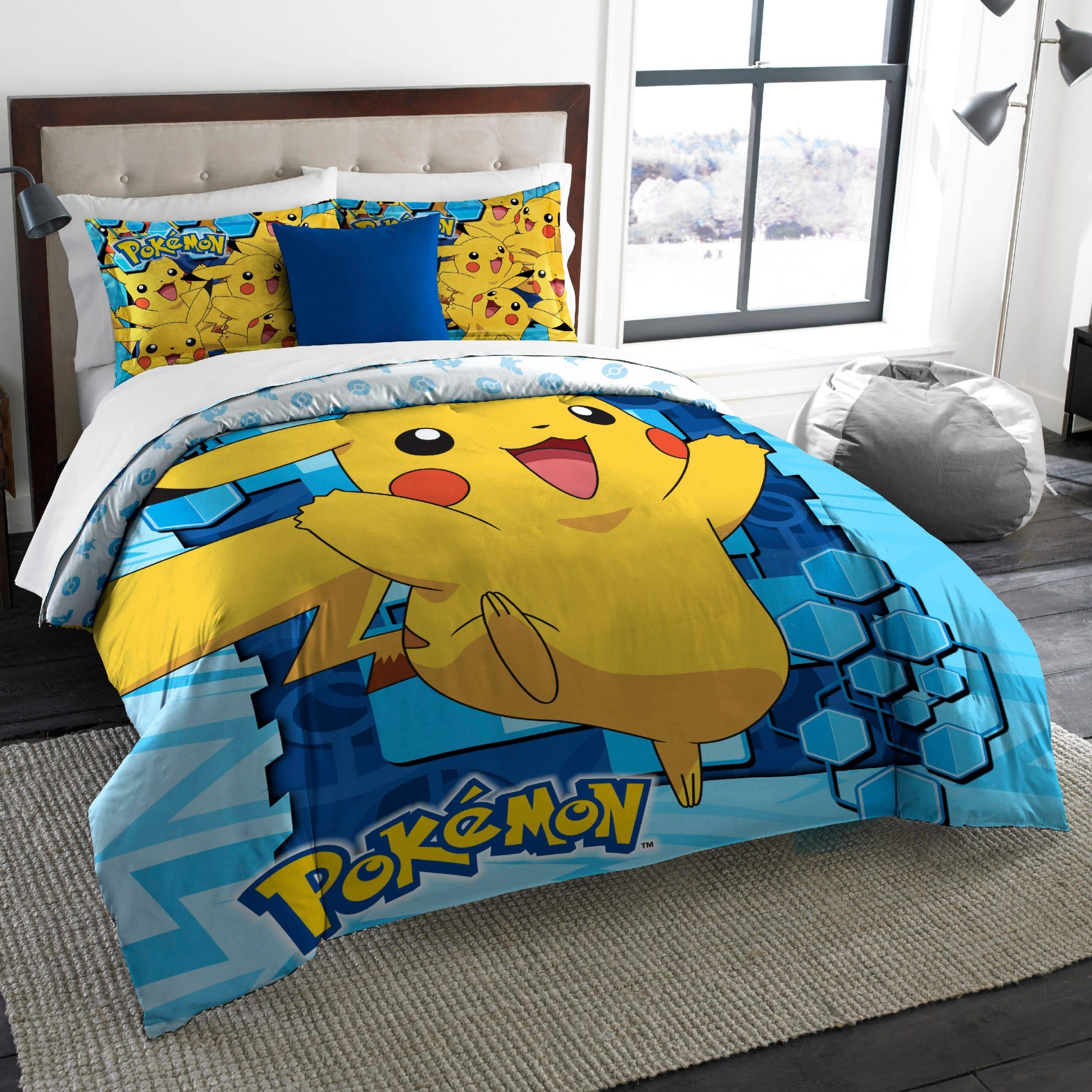 Pokemon Big Pika Twin/Full Bedding Comforter Set