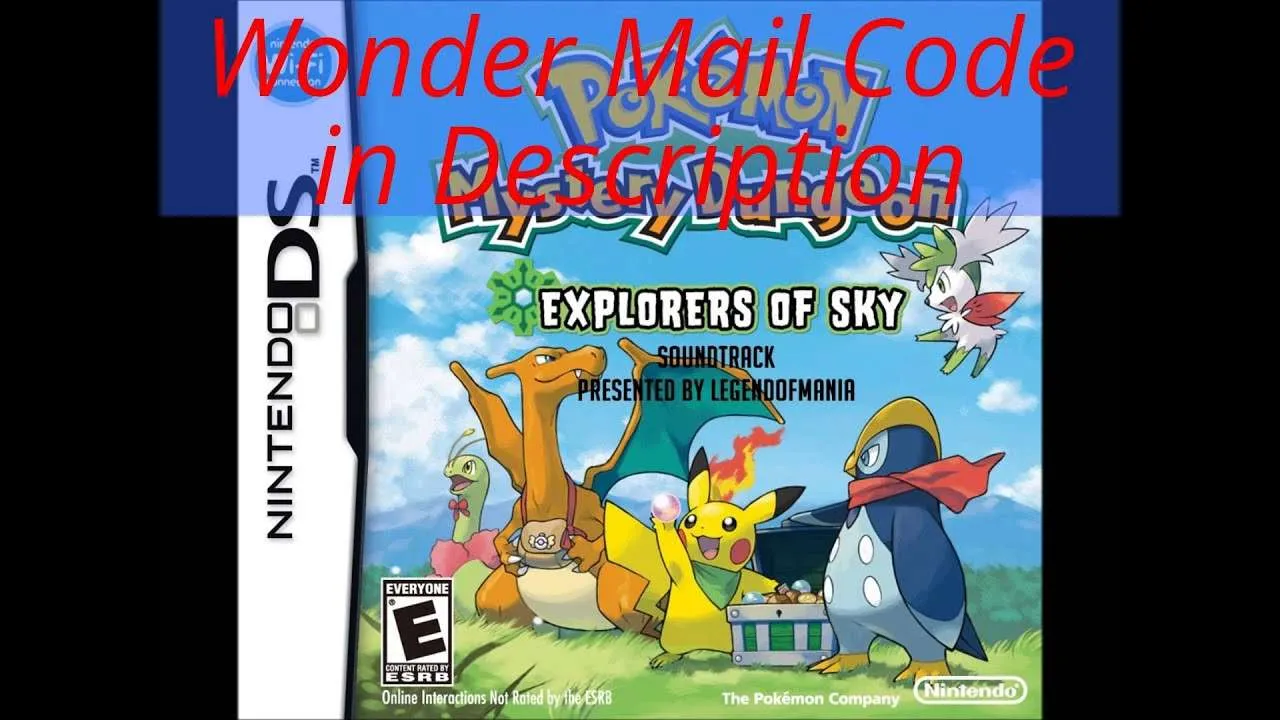 Pokemon Mystery Dungeon Explorers of Sky Wonder Mail Codes Part 2