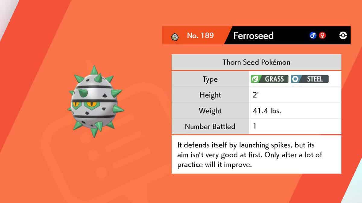 Pokemon Sword and Shield Ferroseed Locations, How to Catch ...