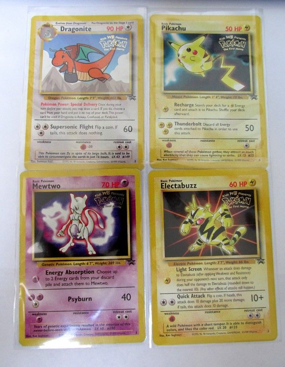 Pokemon the First Movie Promo Cards Set of Four