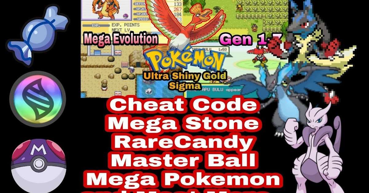 Pokemon Ultra Shiny Gold Sigma GBA Cheat Codes Mega ...