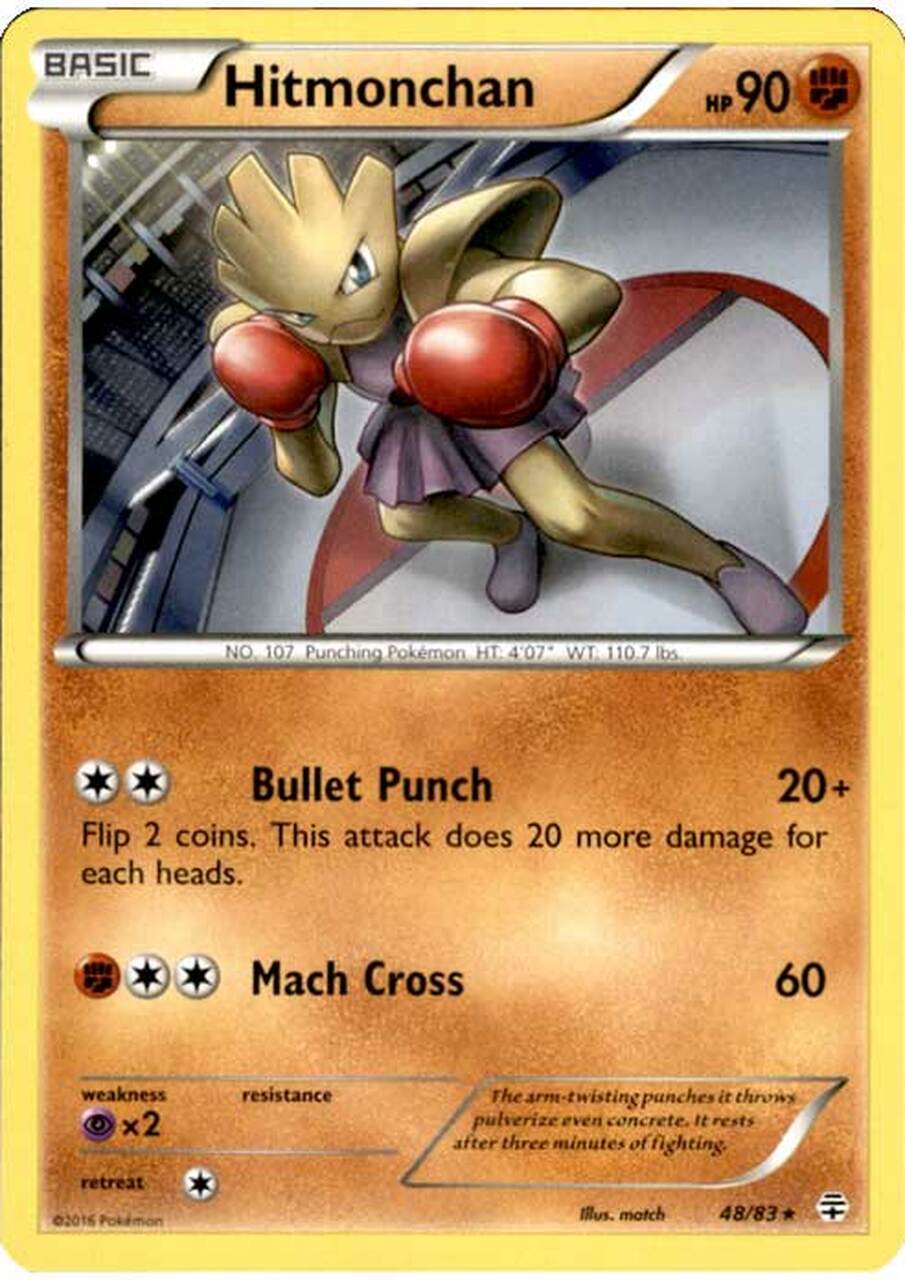 Pokemon X Y Generations Single Card Rare Hitmonchan 48 ...