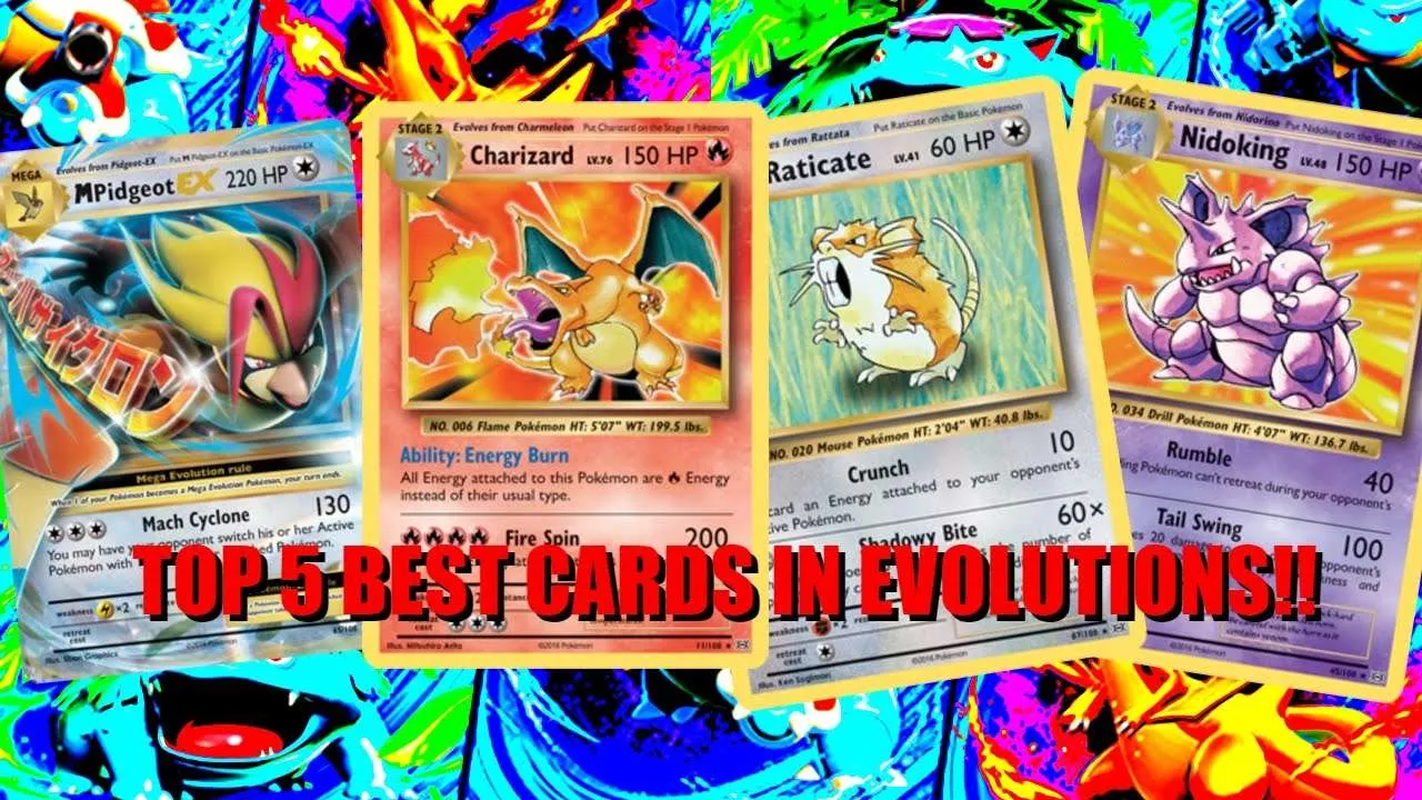 The TOP 5 BEST CARDS IN XY EVOLUTIONS(Pokemon Top 5) PTCG