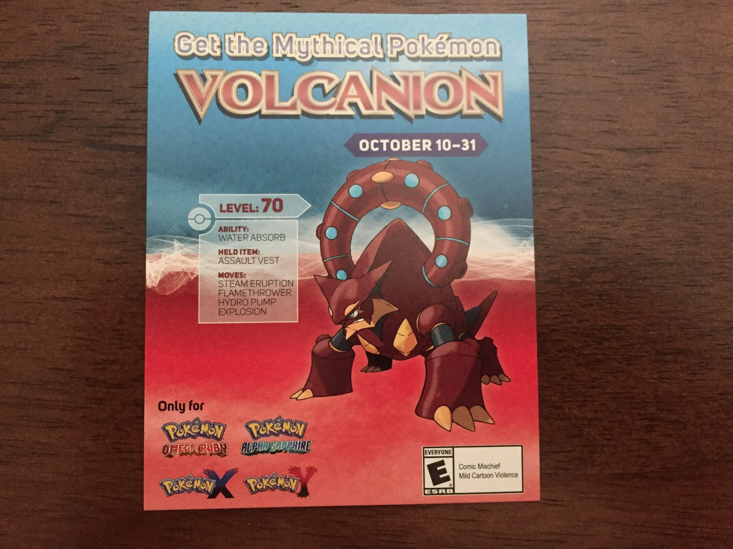Volcanion Pokemon cards roll out nationally today in the ...